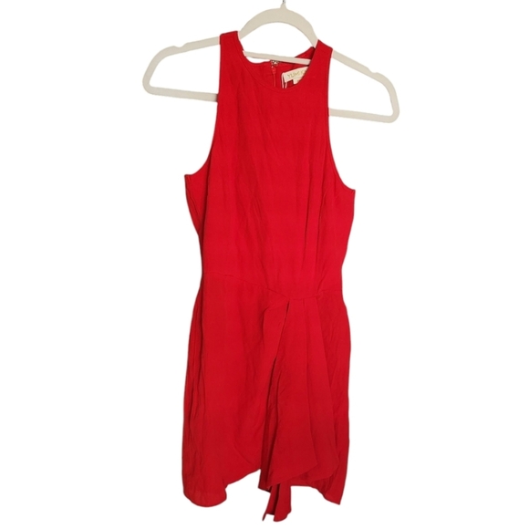 Yumi Kim Melanie Mini Party Dress  Cherry Red Sleeveless Front Wrap Sash XS NWT - Picture 1 of 13